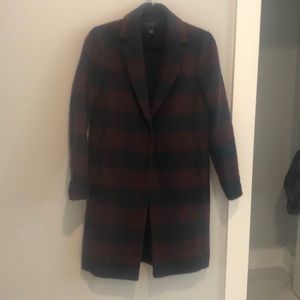 Ann Taylor plaid red and blue coat.